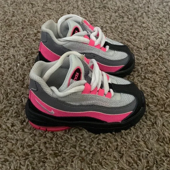 Nike Shoes Nike Air Max 95 Td Black Pink Blast Size 5c Poshmark